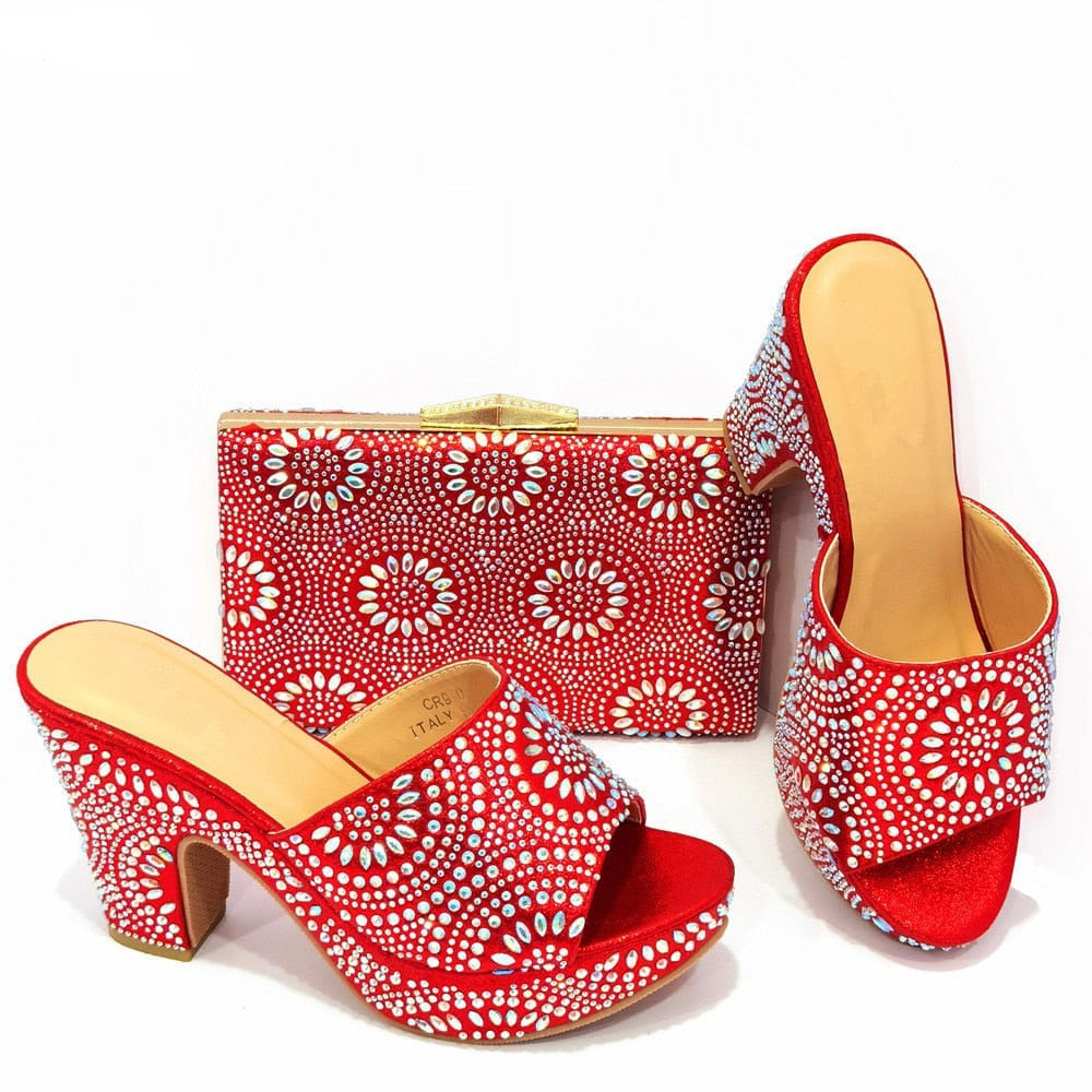 African Shoes and Purse Set