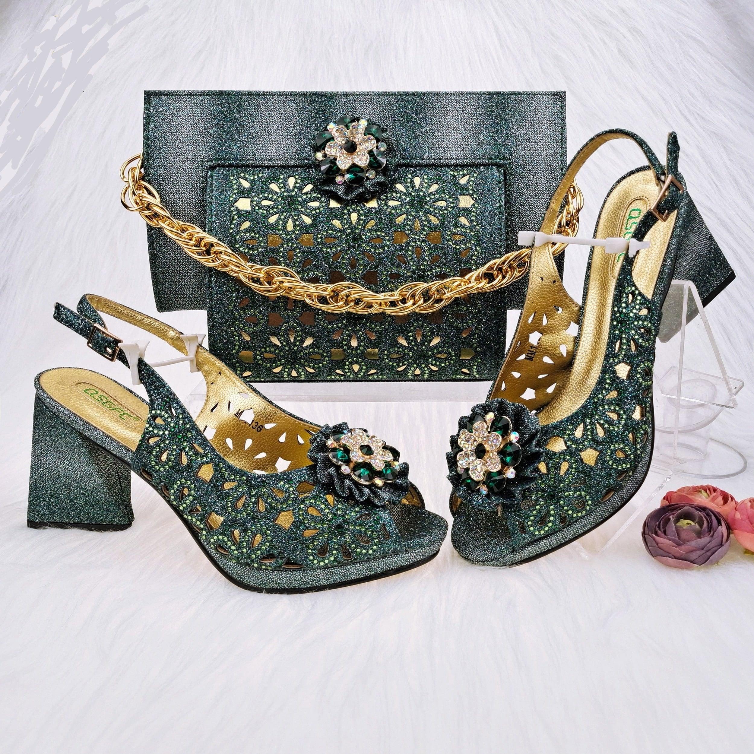Cutout Decorated Shoes and Bags Set - For Women USA