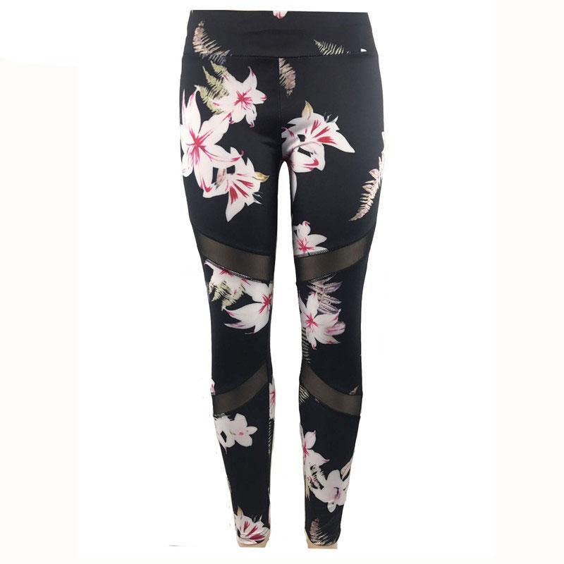 Gym Tights Flower Jogging Workout Set - For Women USA