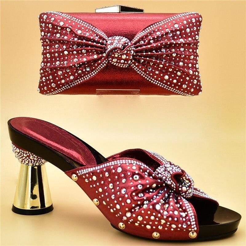 Italian Luxury Shoes And Bag Set - For Women USA