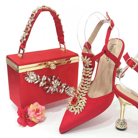 MAKE A STATEMENT WITH MATCHING SHOES AND BAG SET FOR WEDDING'S DAY