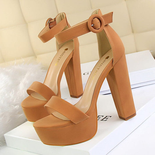 chunky platform heels