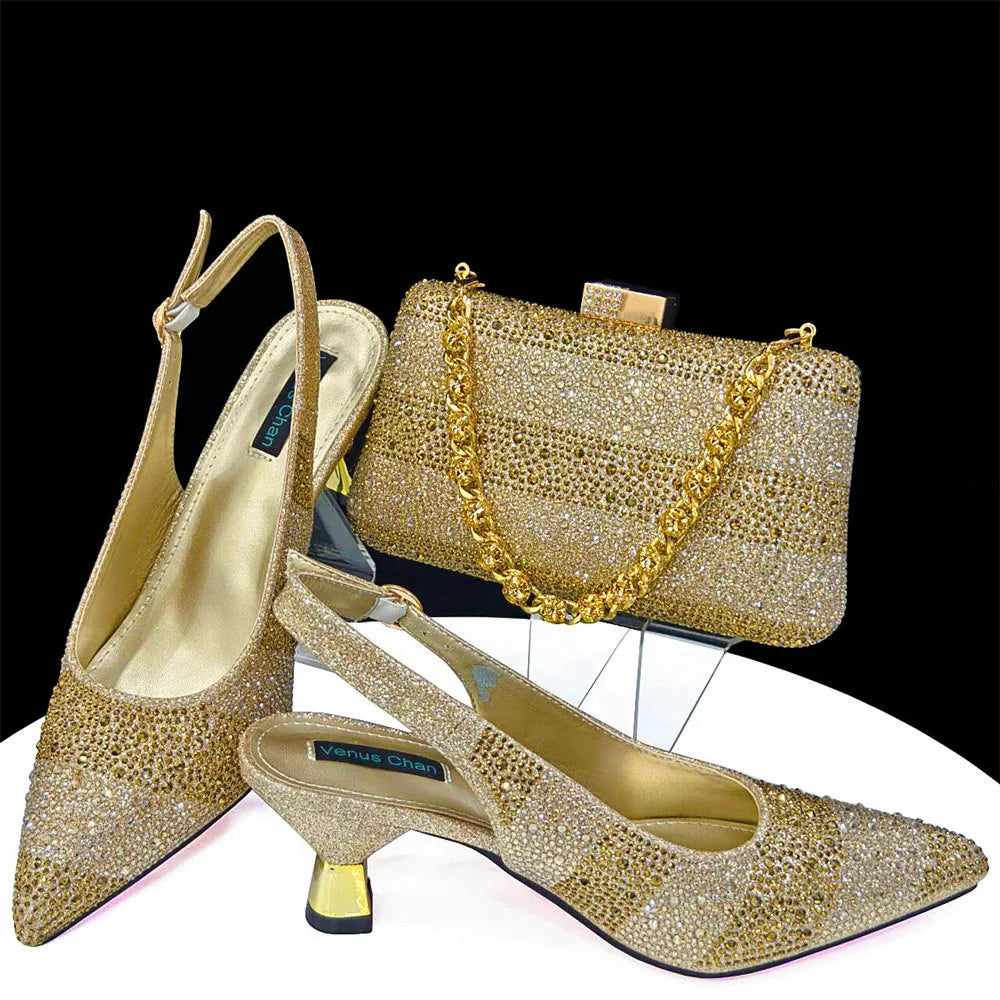 Evening Party Shoes and Bag Set