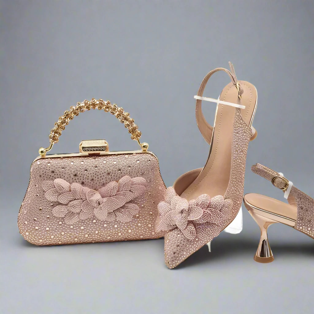 Women's Italian Pointed Heels and Purse Set