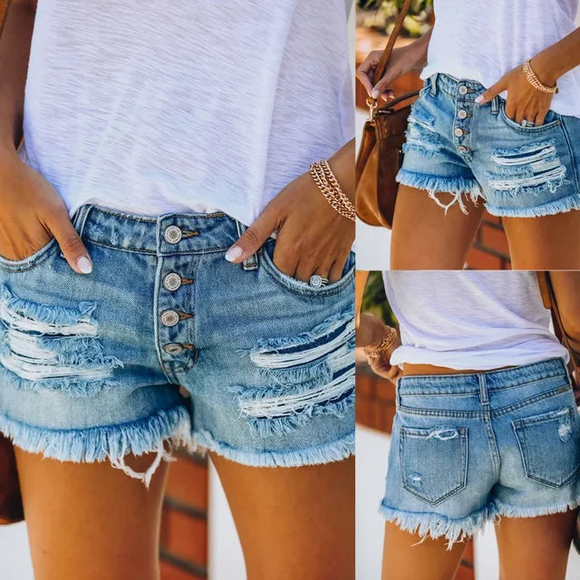 Ripped Vintage Shorts Jeans - FOR WOMEN USA