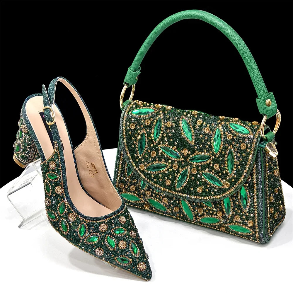 Elegant Nigerian Shoes and Purse Set