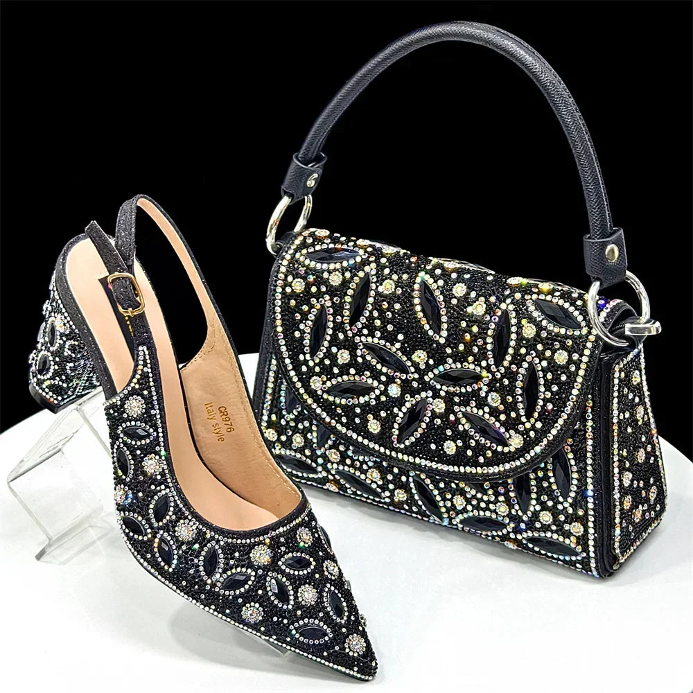 Elegant Nigerian Shoes and Purse Set