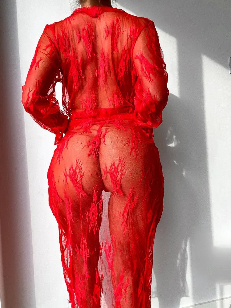 Long SeeThrough Nightgown Lingerie