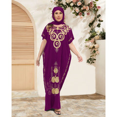 African O-neck Jilbab Kaftan Dress