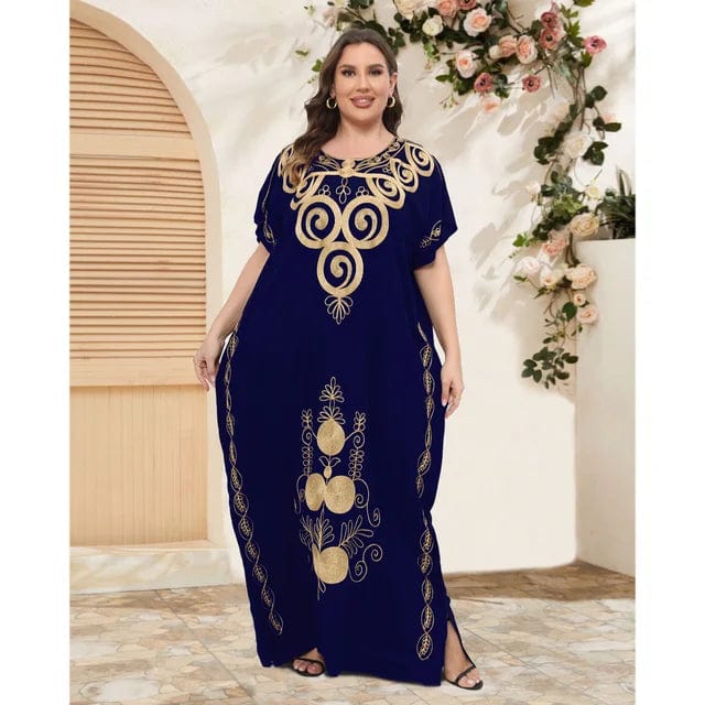 African O-neck Jilbab Kaftan Dress