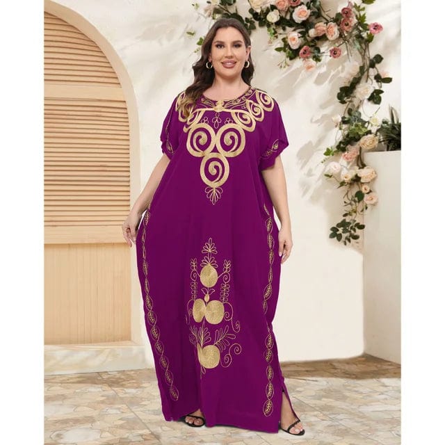 African O-neck Jilbab Kaftan Dress
