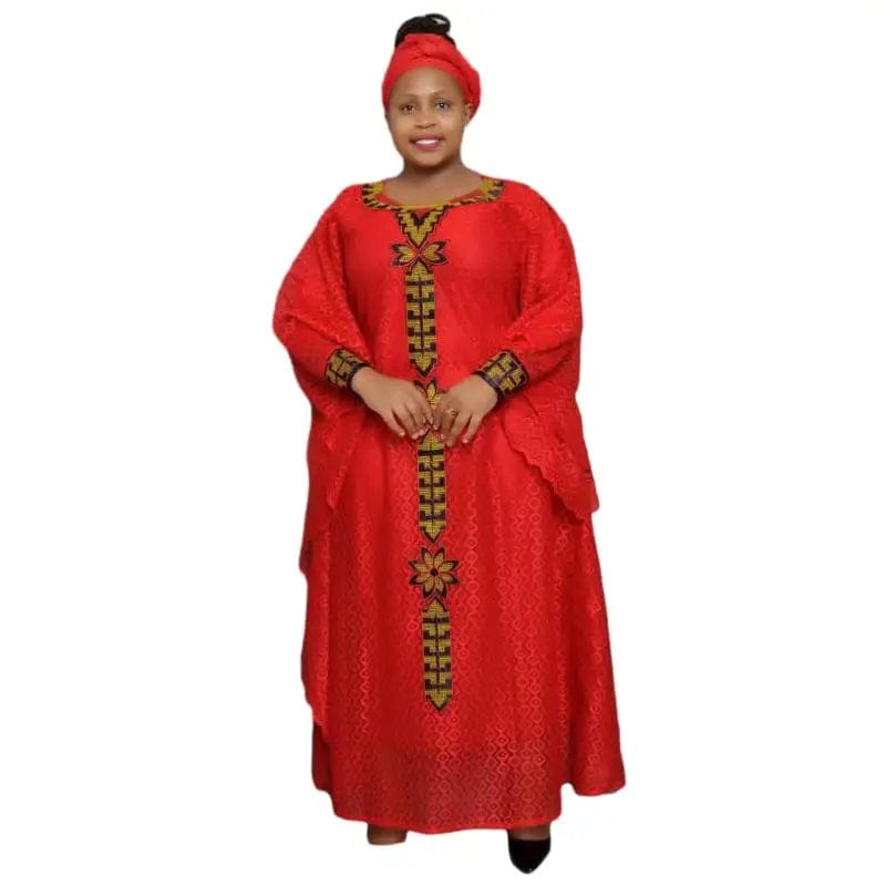 African Traditional Dress With Headtie