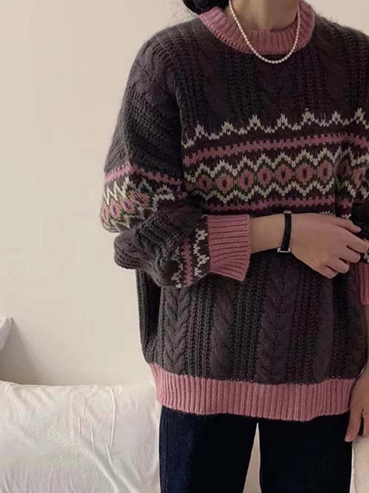 Autumn Pullover Knit Sweater