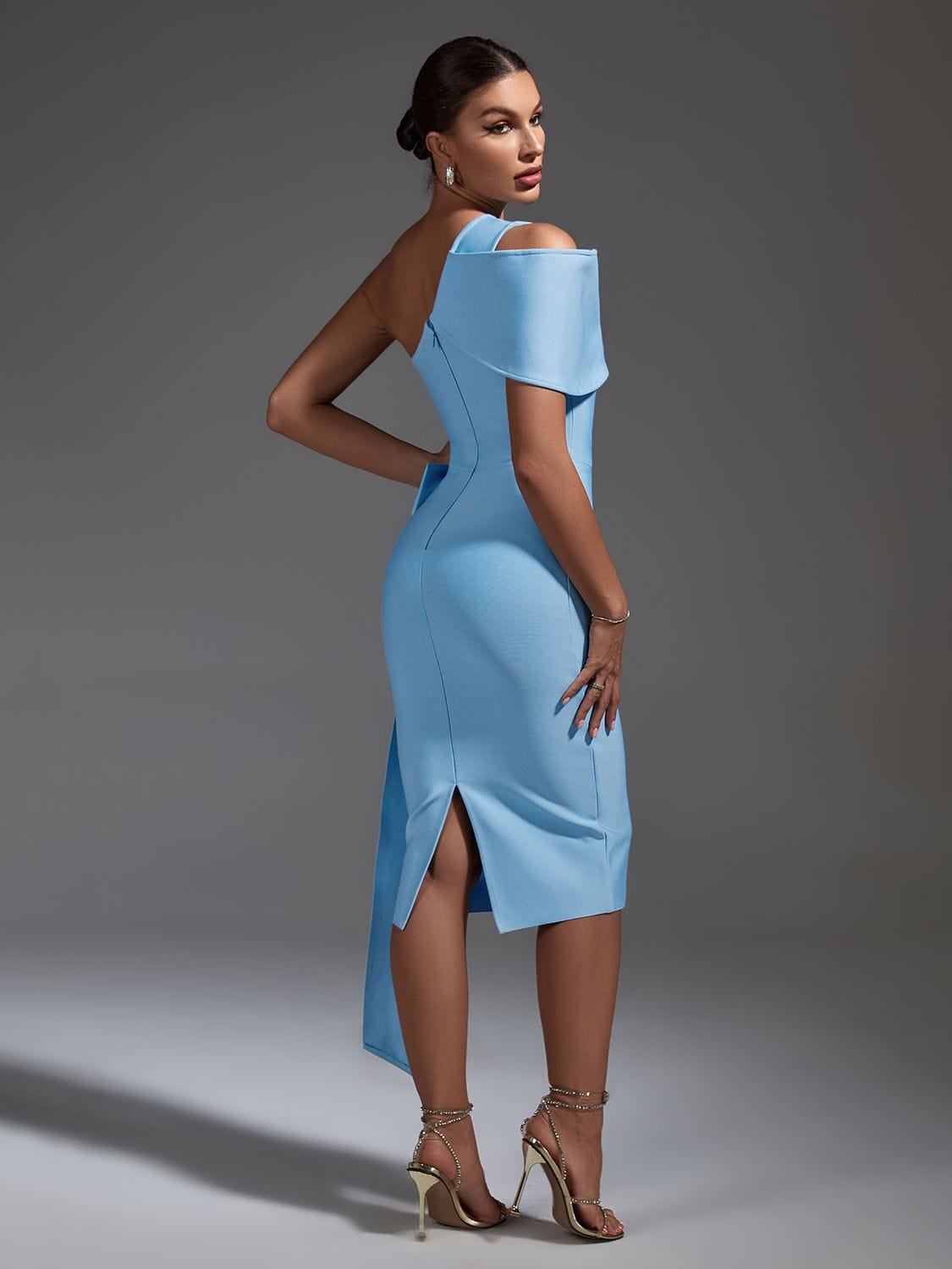 Blue Bandage Slim Dress