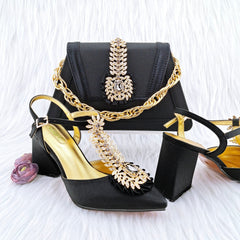 Elegant ltalian High Heels And Bag Set