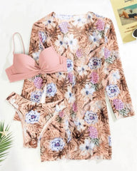 Floral Twist Low Waist Bikini Set