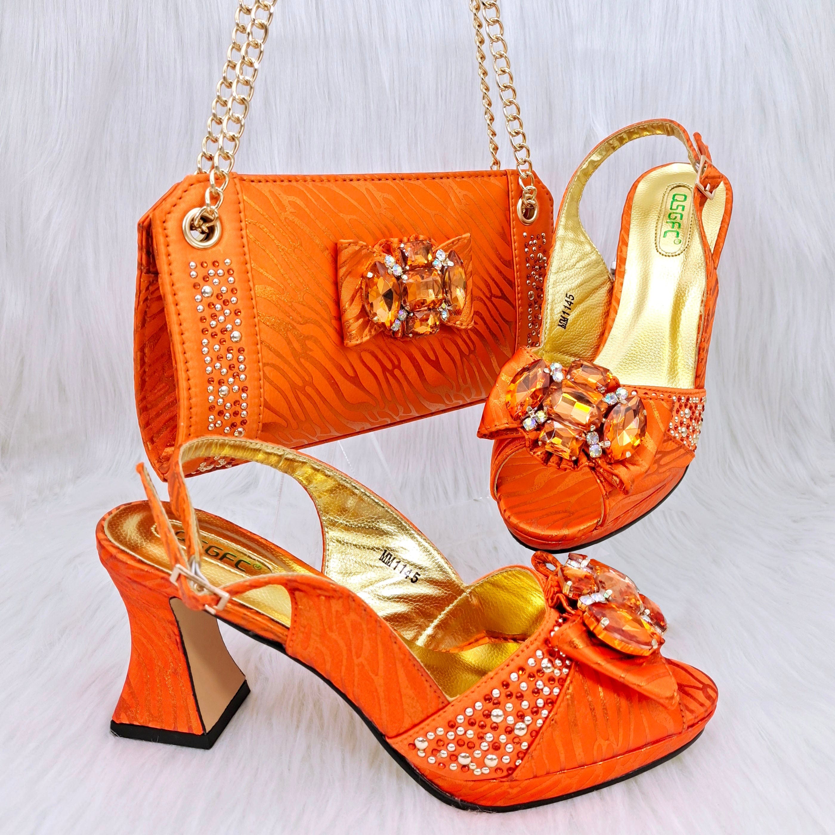 Ladies African Shoes And Purse Set