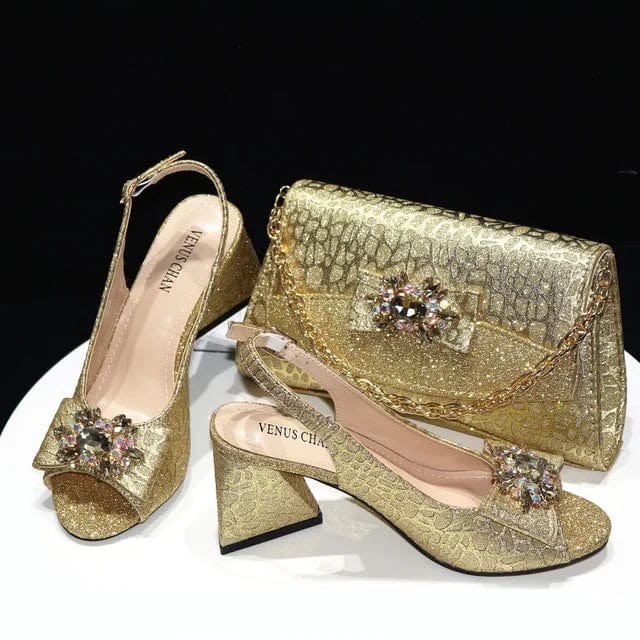 Nigerian Style Shoes and Bag Set