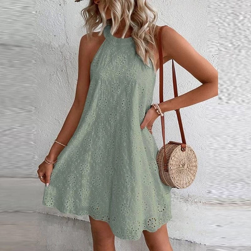 Summer Casual O Neck Mini Dress