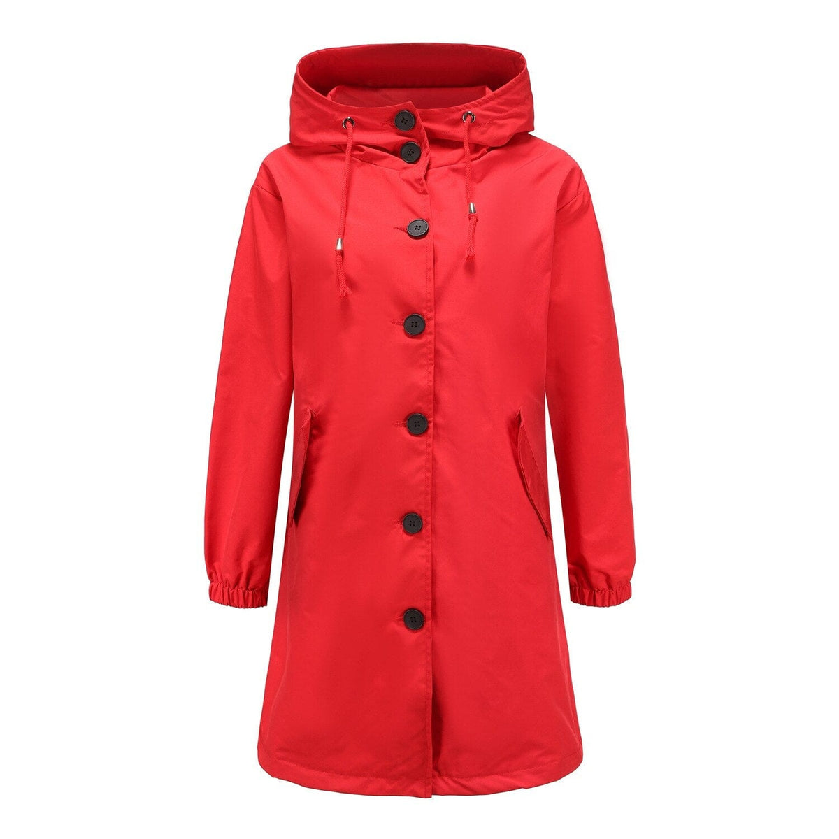 Waterproof Hooded Long Trench Coat - FOR WOMEN USA