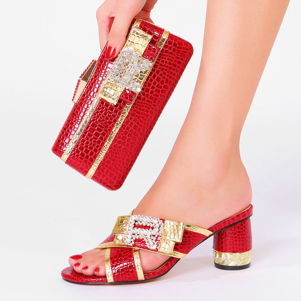 African Luxury Shoes and Bag Set