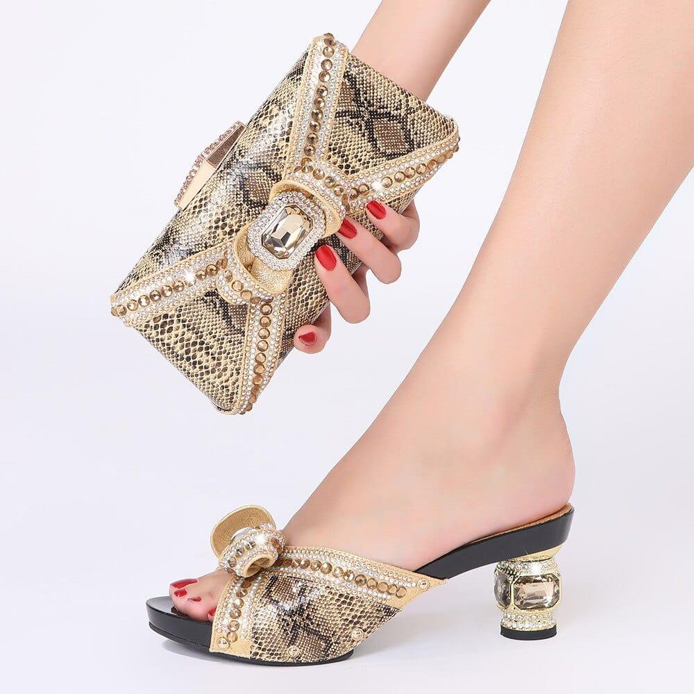 African Style Women Shoes And Bags Set - For Women USA