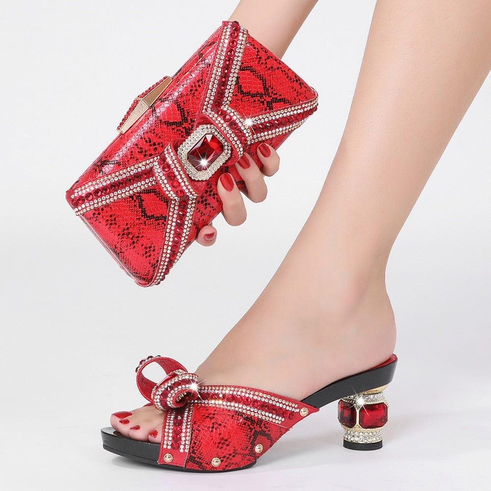 African Style Women Shoes And Bags Set - For Women USA