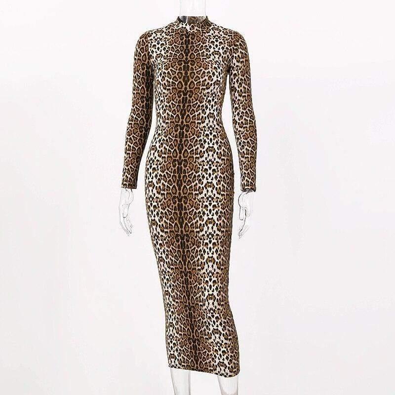 Autumn Leopard Animal print sexy plus size office clothes - For Women USA