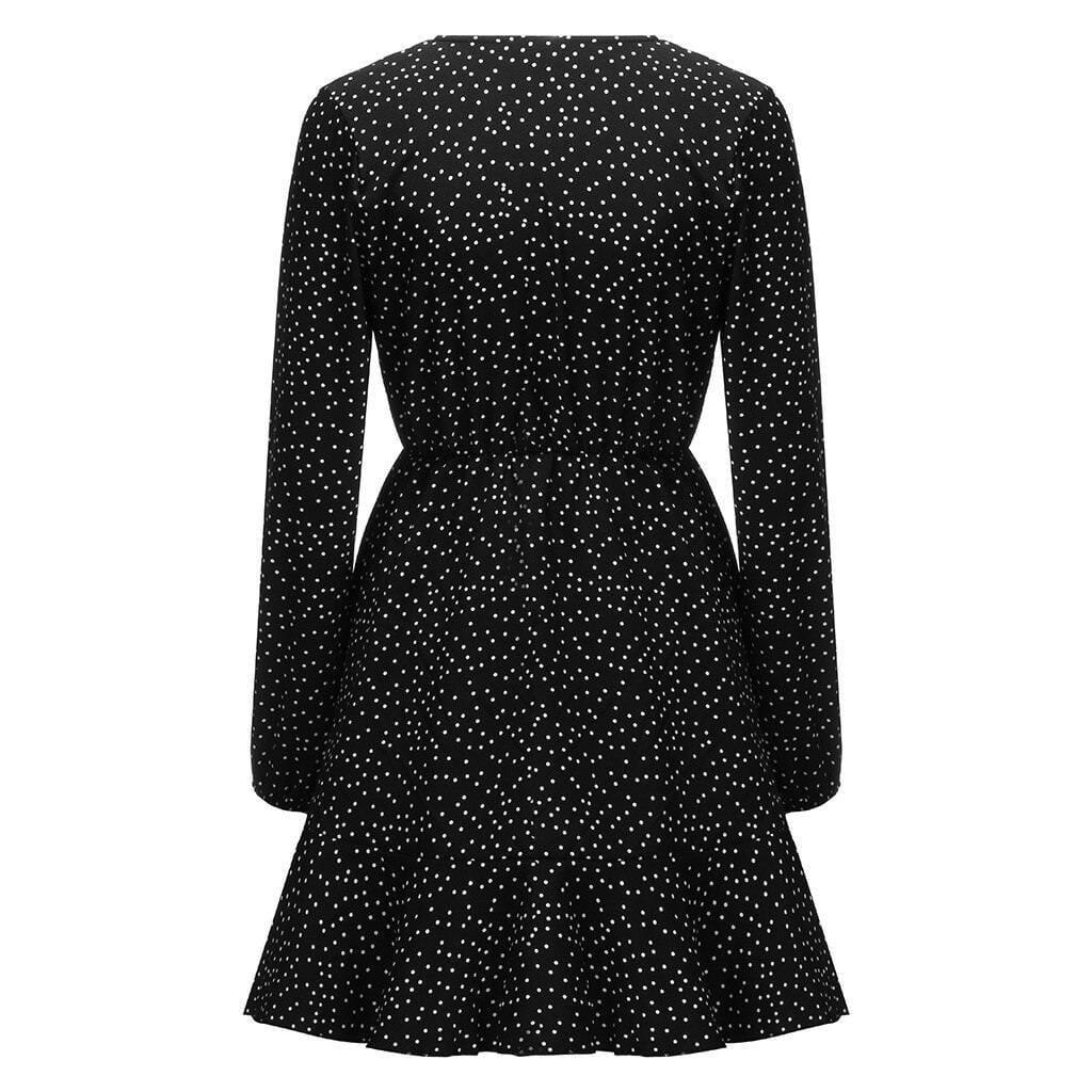 Autumn Party Vintage Long Sleeve Dress - For Women USA