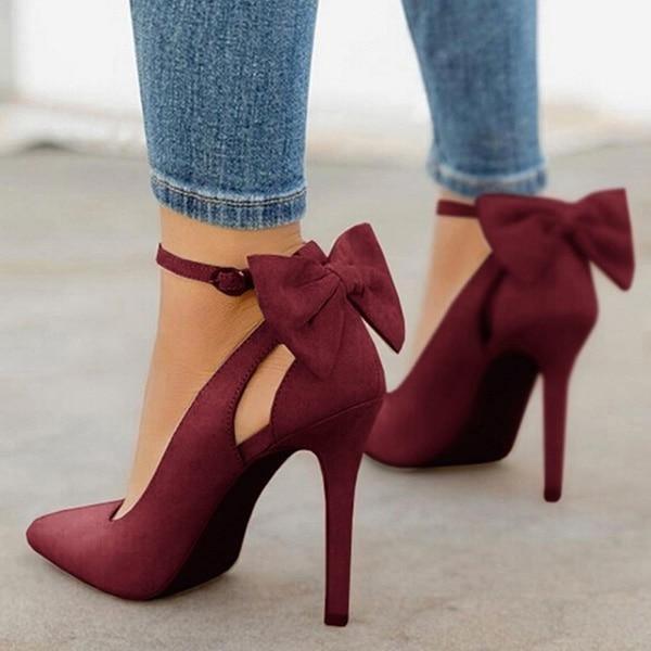 Ladies Big Size Classic Heels | Red Shoes Women Heels Pumps | Pointed Shoes  Red Heel - Pumps - Aliexpress