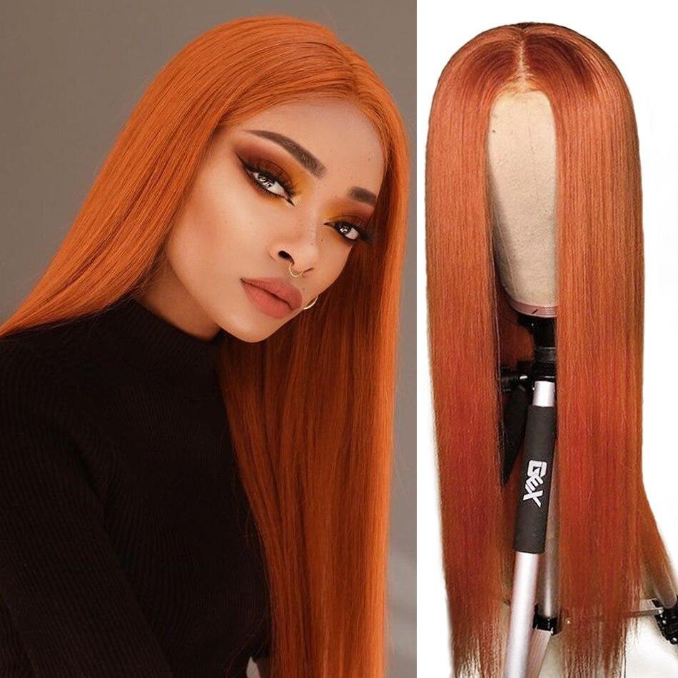 Brazilian Straight Weave Bundles Orange Ginger 100% Human Hair - For Women USA