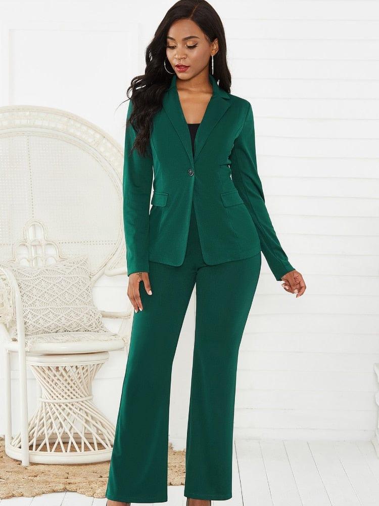 High Quality Elegant Women's Suit 2 Piece Set Fashion Spring And Autumn  Female Blazer Professional Office Workwear Slim Trousers - Pant Suits -  AliExpress