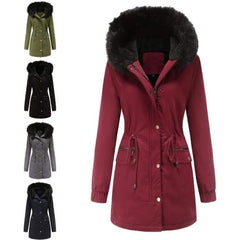 Casual Thicker Winter Slim Coat - For Women USA