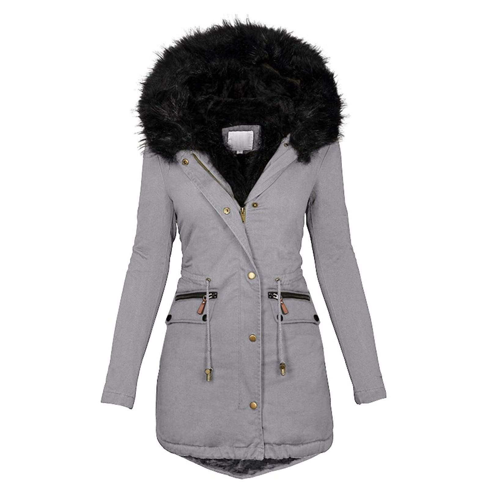Casual Thicker Winter Slim Coat - For Women USA