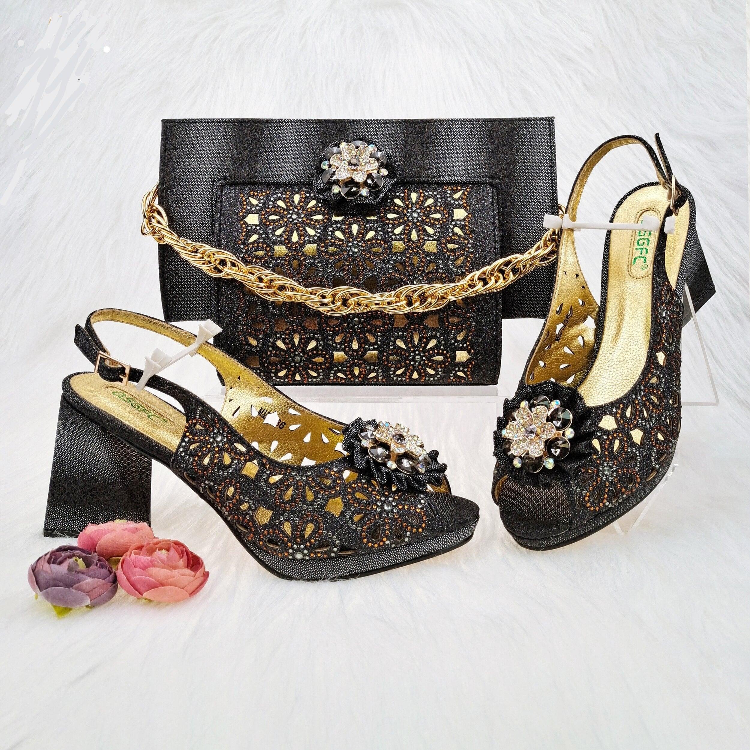 Cutout Decorated Shoes and Bags Set - For Women USA