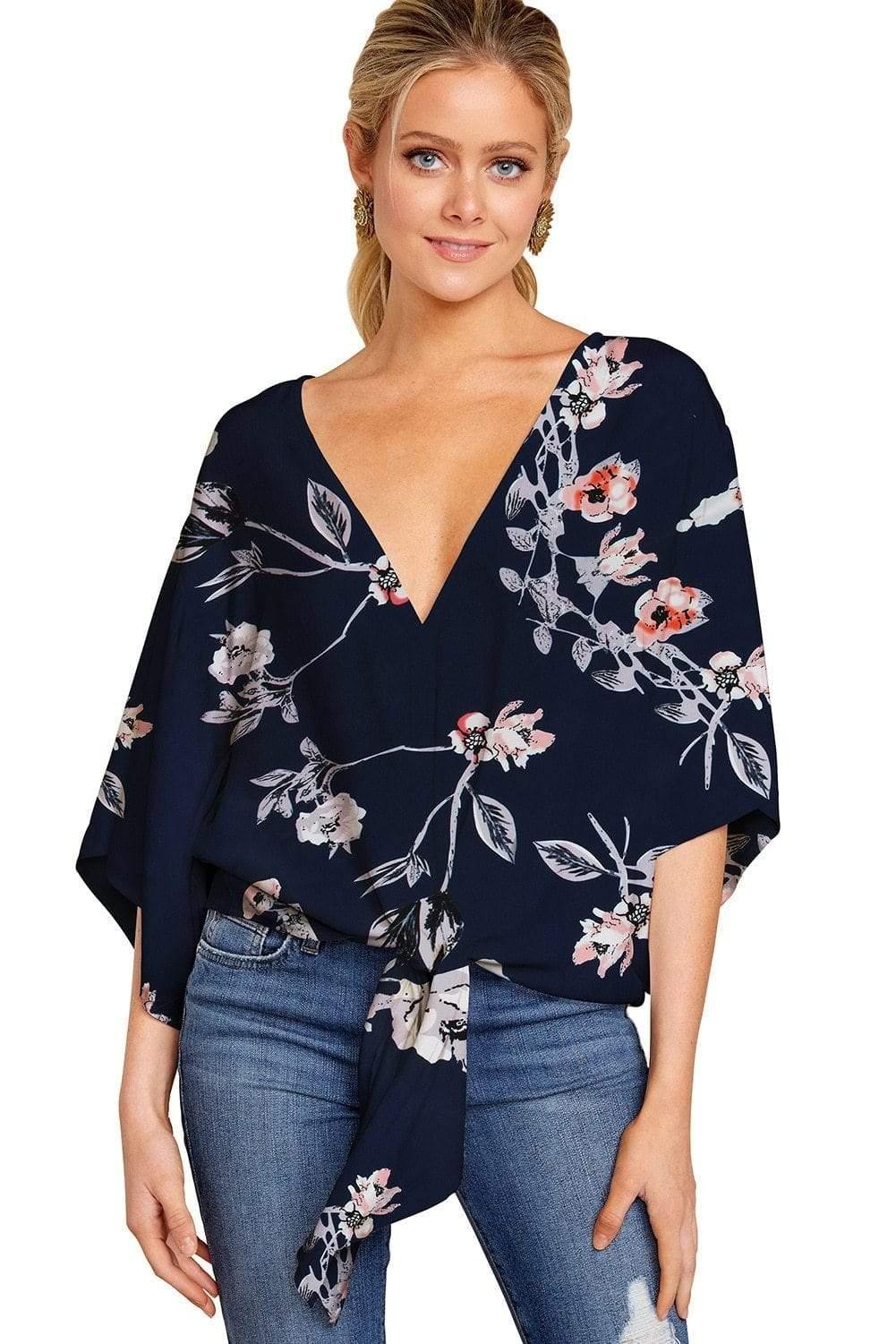Fashion Knotted Blouse For Women - For Women USA