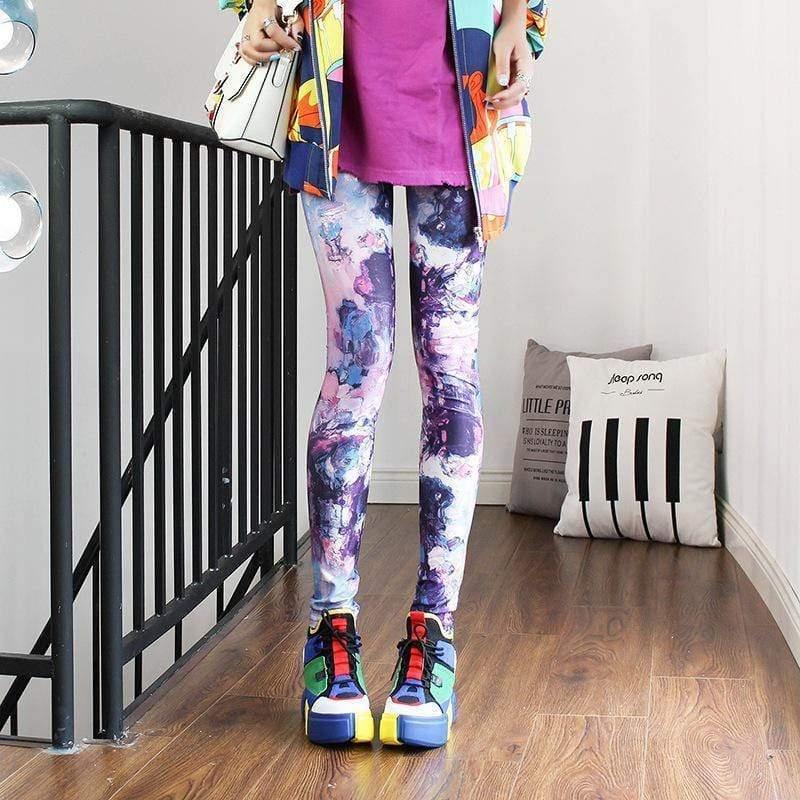 Fashion Leggings Casual Highly Elastic and Colorful - For Women USA