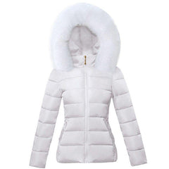 Fur Collar Winter Female Jacket - For Women USA