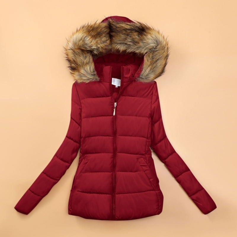 Fur Collar Winter Female Jacket - For Women USA