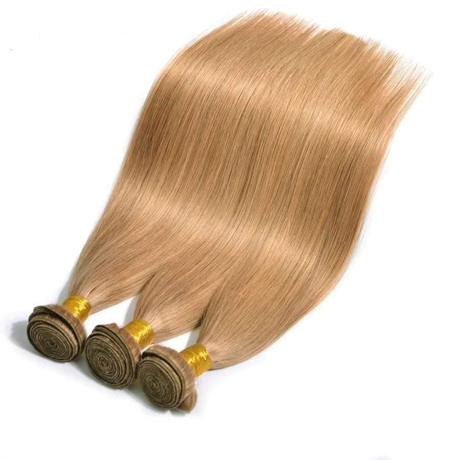 Honey Blonde Bundles Brazilian Straight Hair 100% Human - For Women USA