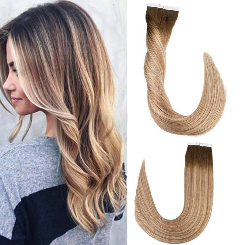 Human Hair Extensions Ombre Balayage Straight - For Women USA