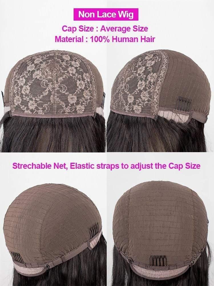 Human Hair Wigs with Bangs Bone - For Women USA