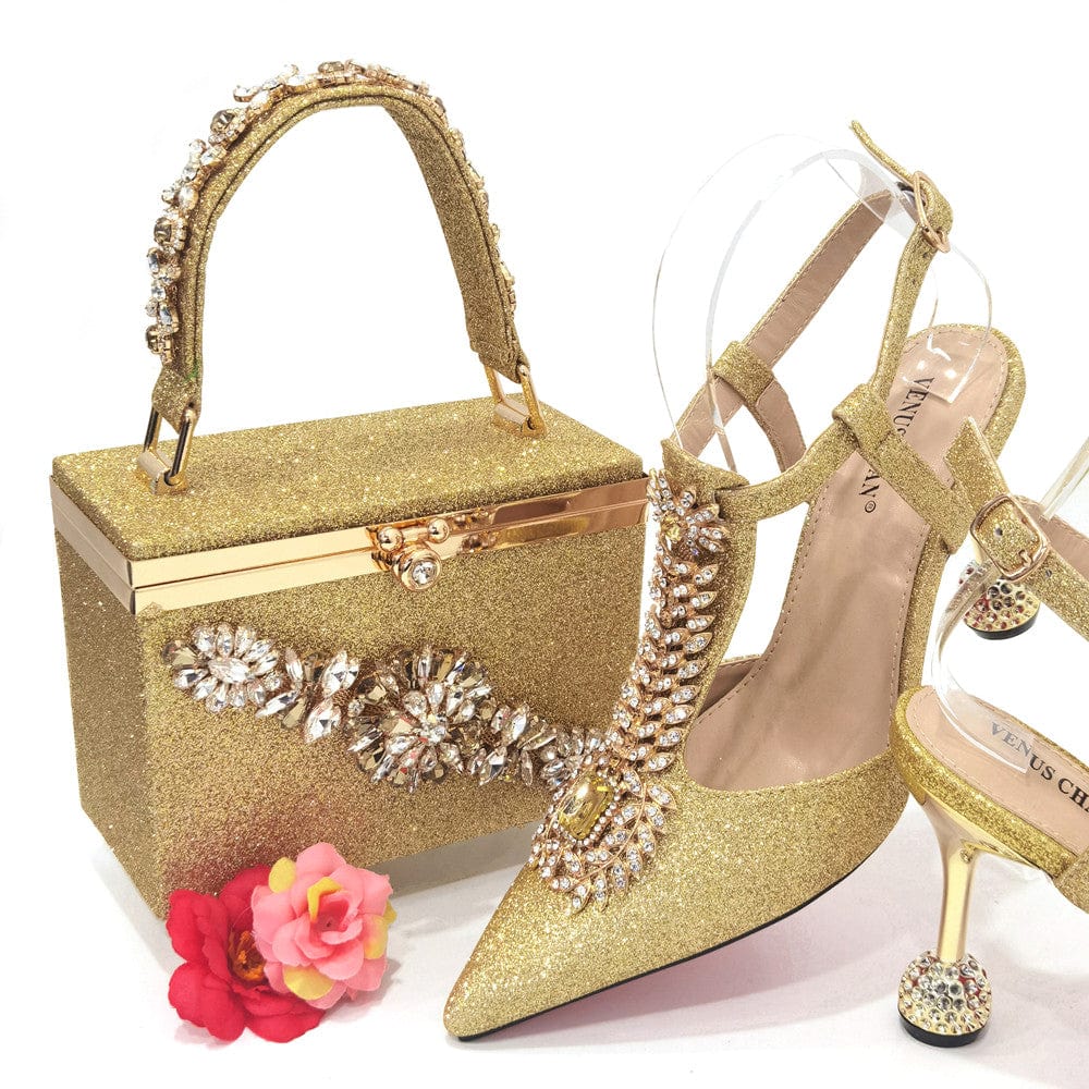 Slingback shoes and clutch purse Matching set - Azager Shopping
