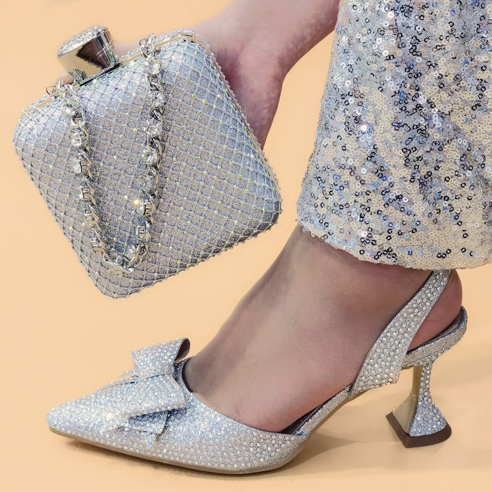 Zapatos y bolso de mujer italiano Stiletto