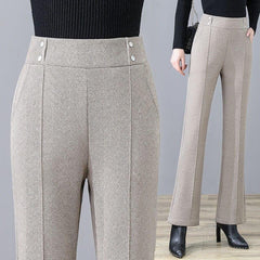 Korean Style Flare Office Pants - For Women USA