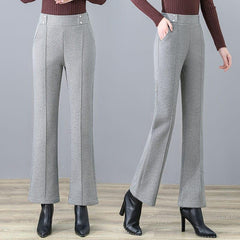 Korean Style Flare Office Pants - For Women USA