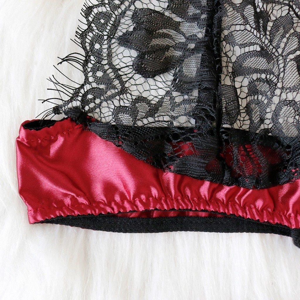 Lace Bra Crotch Lacey Underwear Set – For Women USA