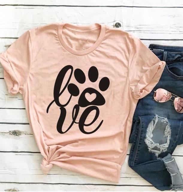 Love Paw T-Shirt Tee Women funny graphic - For Women USA