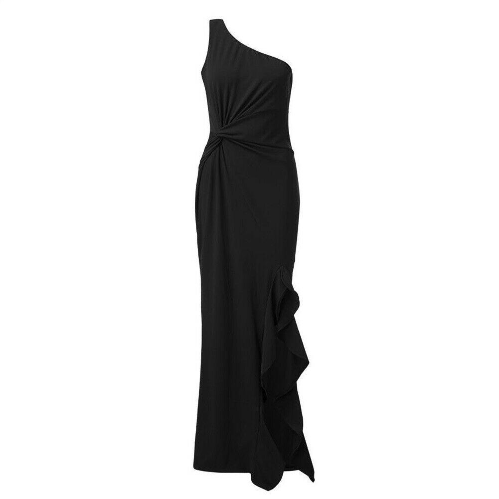 Maxi One Shoulder Evening Party Dress - For Women USA