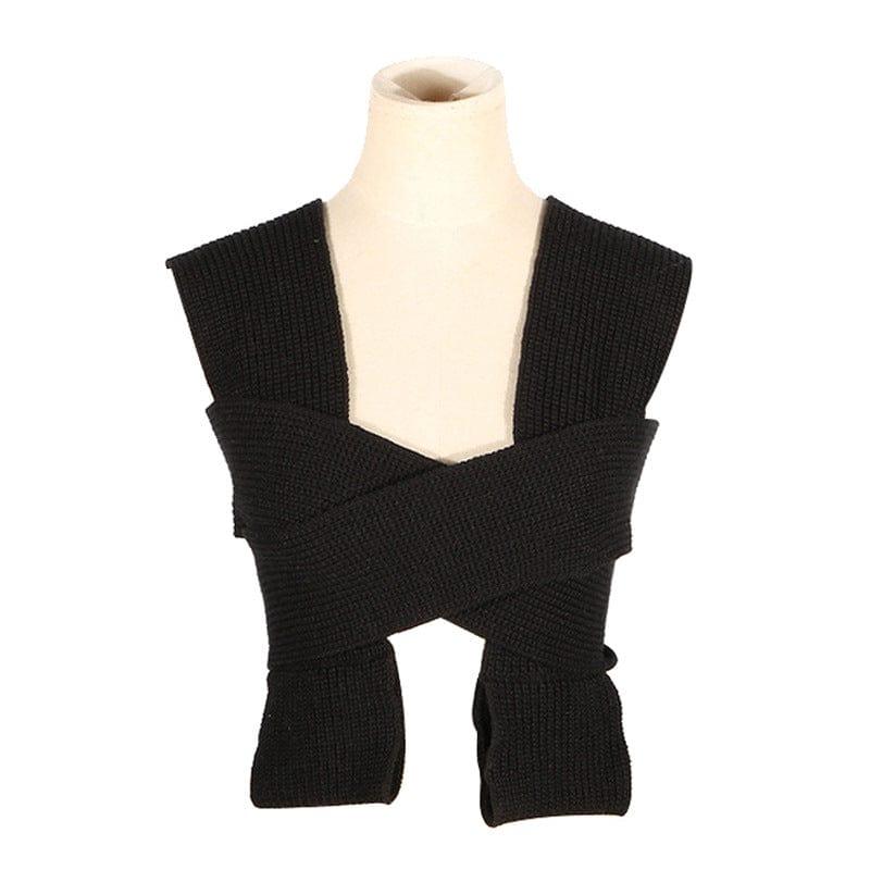 New Cross Thick Knitted Sexy Top - For Women USA